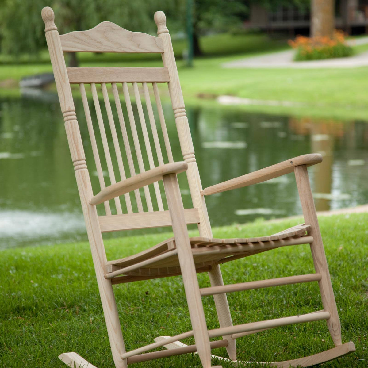 Coastal Blue Wood Rocking Chair C99359