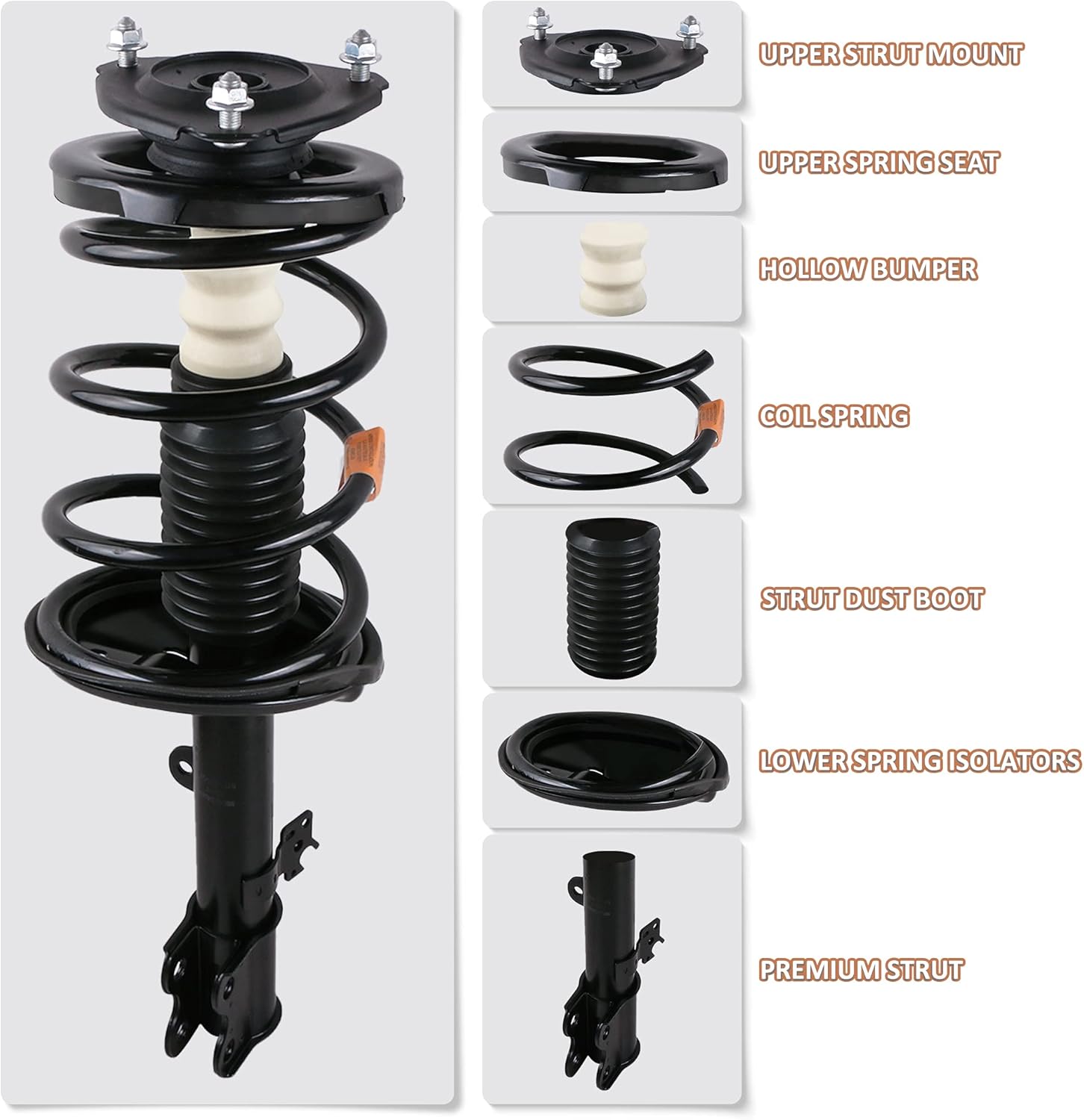 Complete Front and Rear Shock Absorbers for BMW E46 L202584