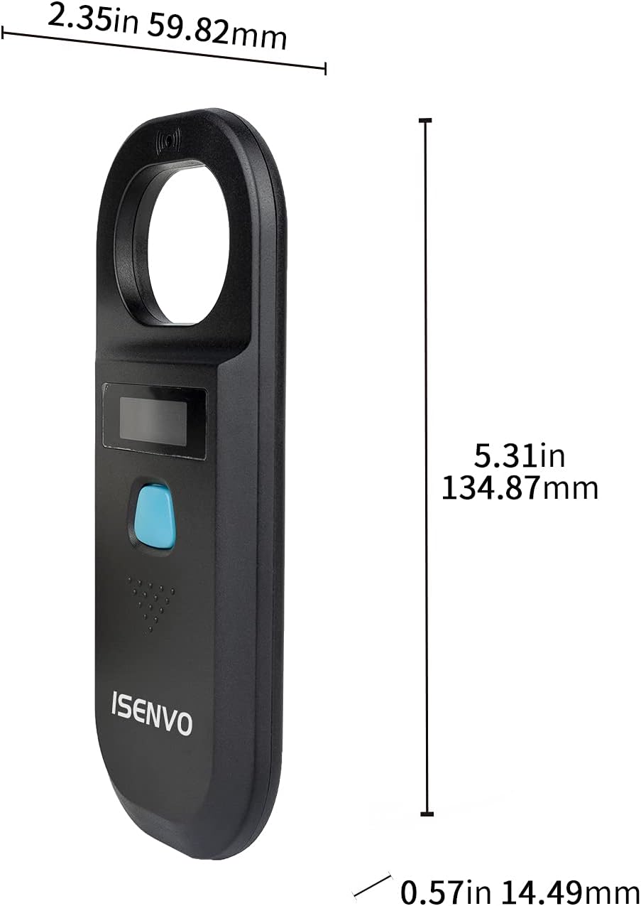 Rechargeable RFID EMID Micro Chip Scanner 134.2kHz 125kHz 15 Digits Y577