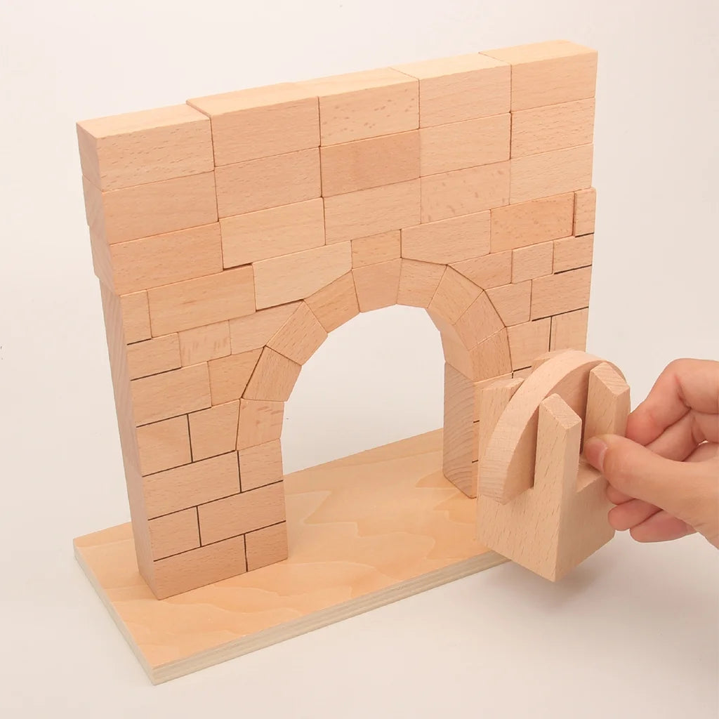 Roman Arch Bridge Stacking Building Block Wooden Stacking Block Game C206776