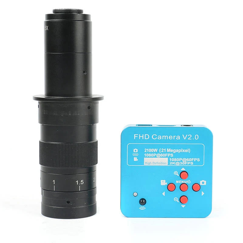 FHD 1080p 60fps 2K HDMI USB Digital Industry Video Microscope Camera Set System 180X 300x C Mount Lens S499875