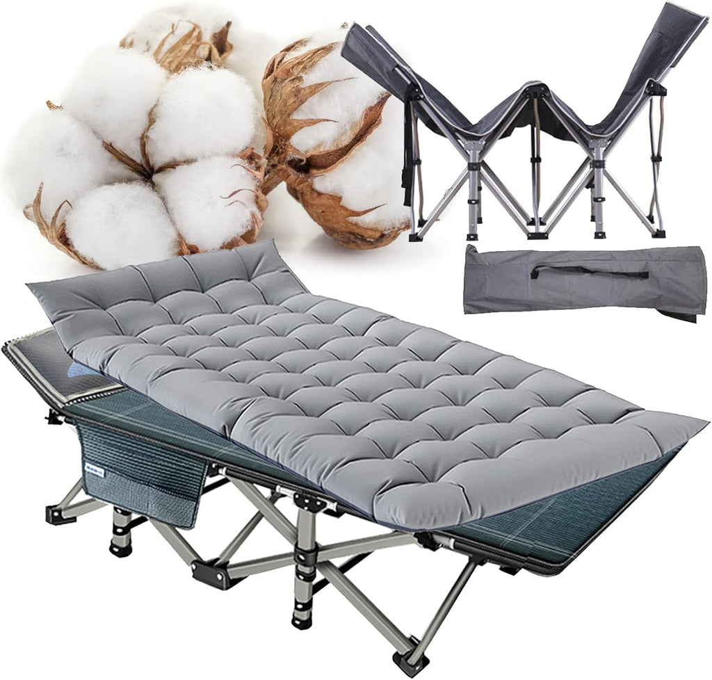 Double Layer 1200D Folding Camping Cots with Carrying Bag N667