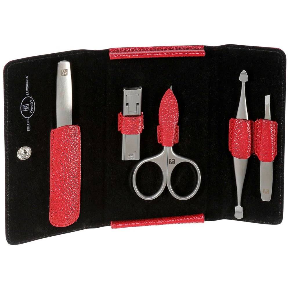 Red 5 Pieces Snap Case J975