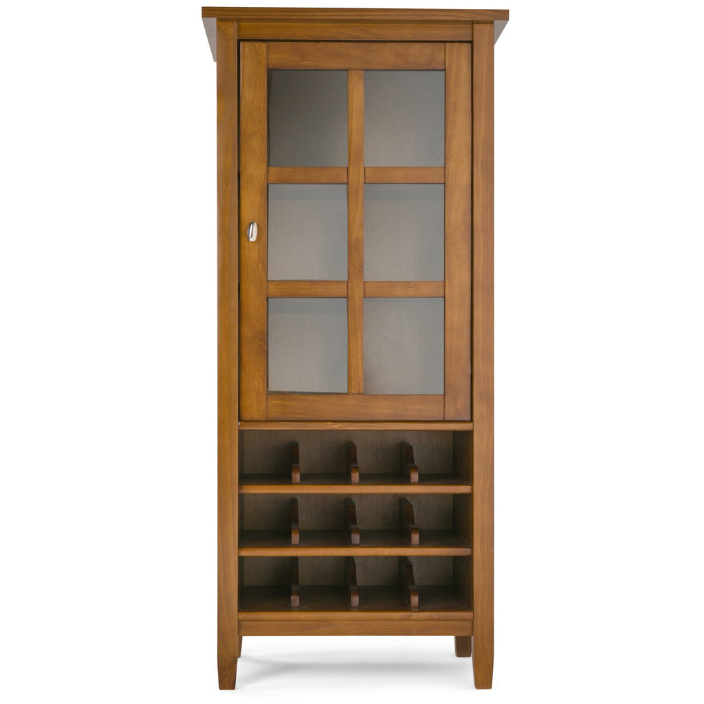 12-Bottle Solid Wood Wine Rack Light Golden Brown Stained P224