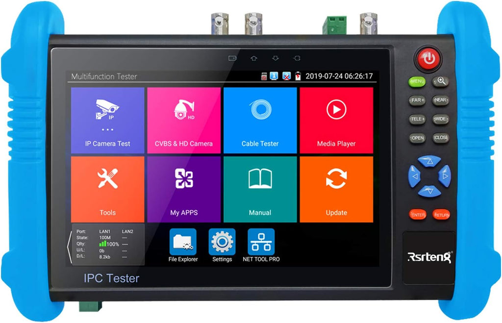 CCTV Camera Tester 8MP 7inch IPS Touch Screen POE WiFi 4K H.265 HDMI IPC Tester T405