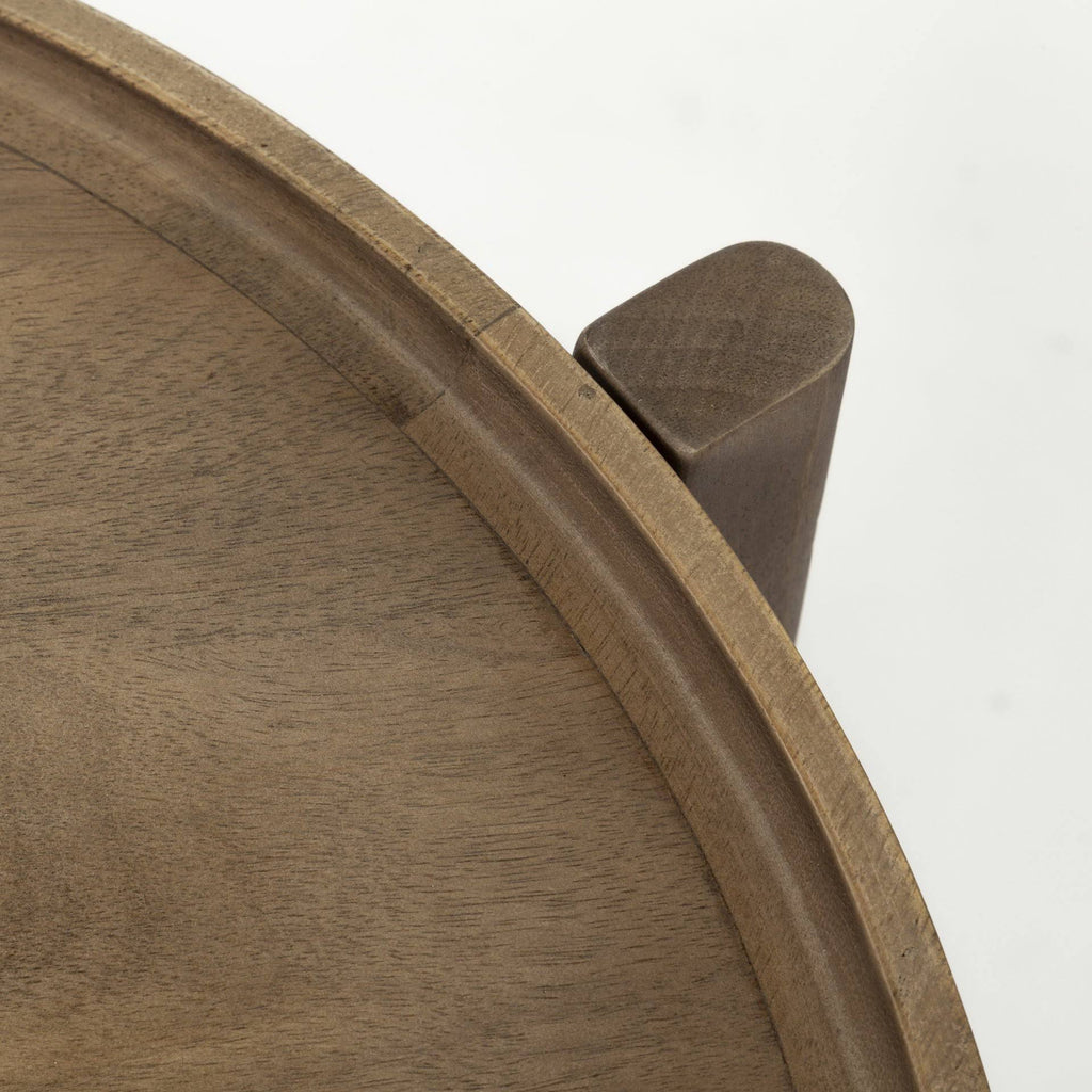 Brown Solid Wood Accent Table O961