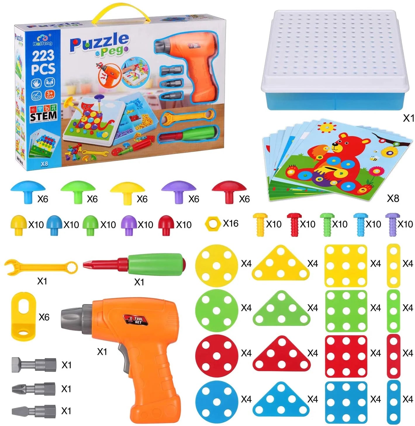 223 Pieces STEM Building Block Toys K445969