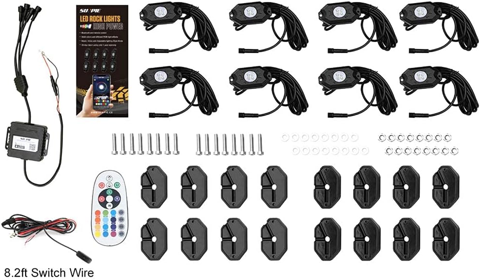 8 Pods RGBW LED Rock Lights for Trucks SUV Car ATV UTV K83514