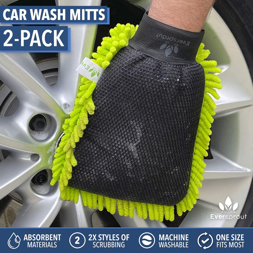 7-to-25 Foot Car Wash Kit with Extension Pole, Scrub Brush, Squeegee, Carwash Mitts, Microfiber Towels B69584