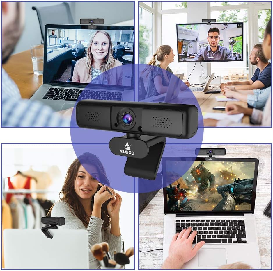 2K QHD Webcam with Privacy Cover, 1440P USB Streaming Web Camera T674
