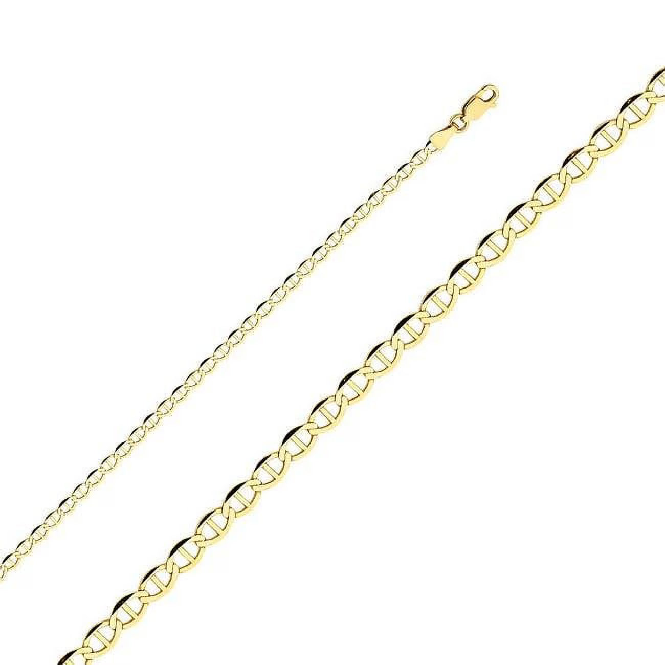 14K Yellow Gold Flat Mariner Chain P94011
