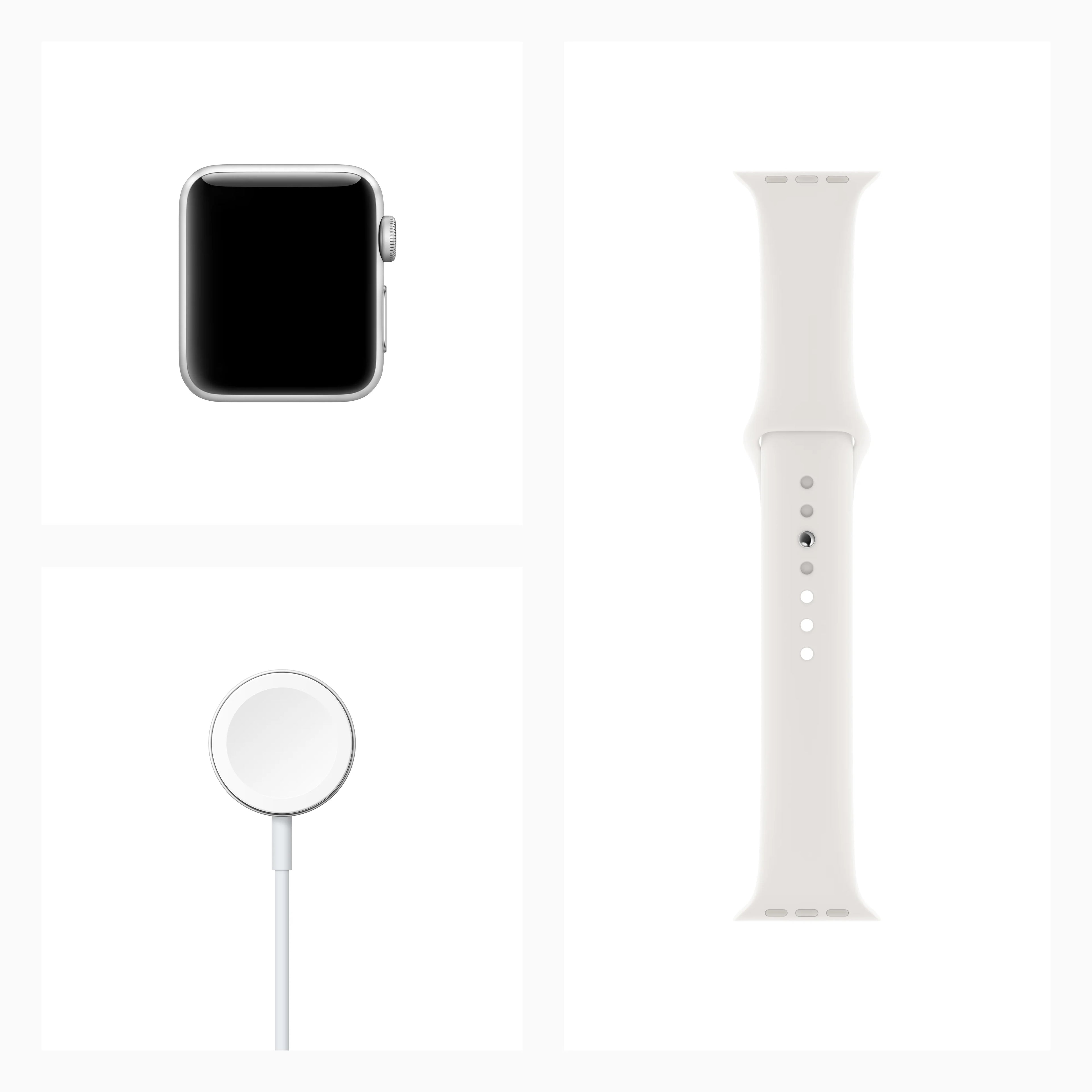 Apple Watch Series 3 GPS Silver 38mm White Sport Band Z4240