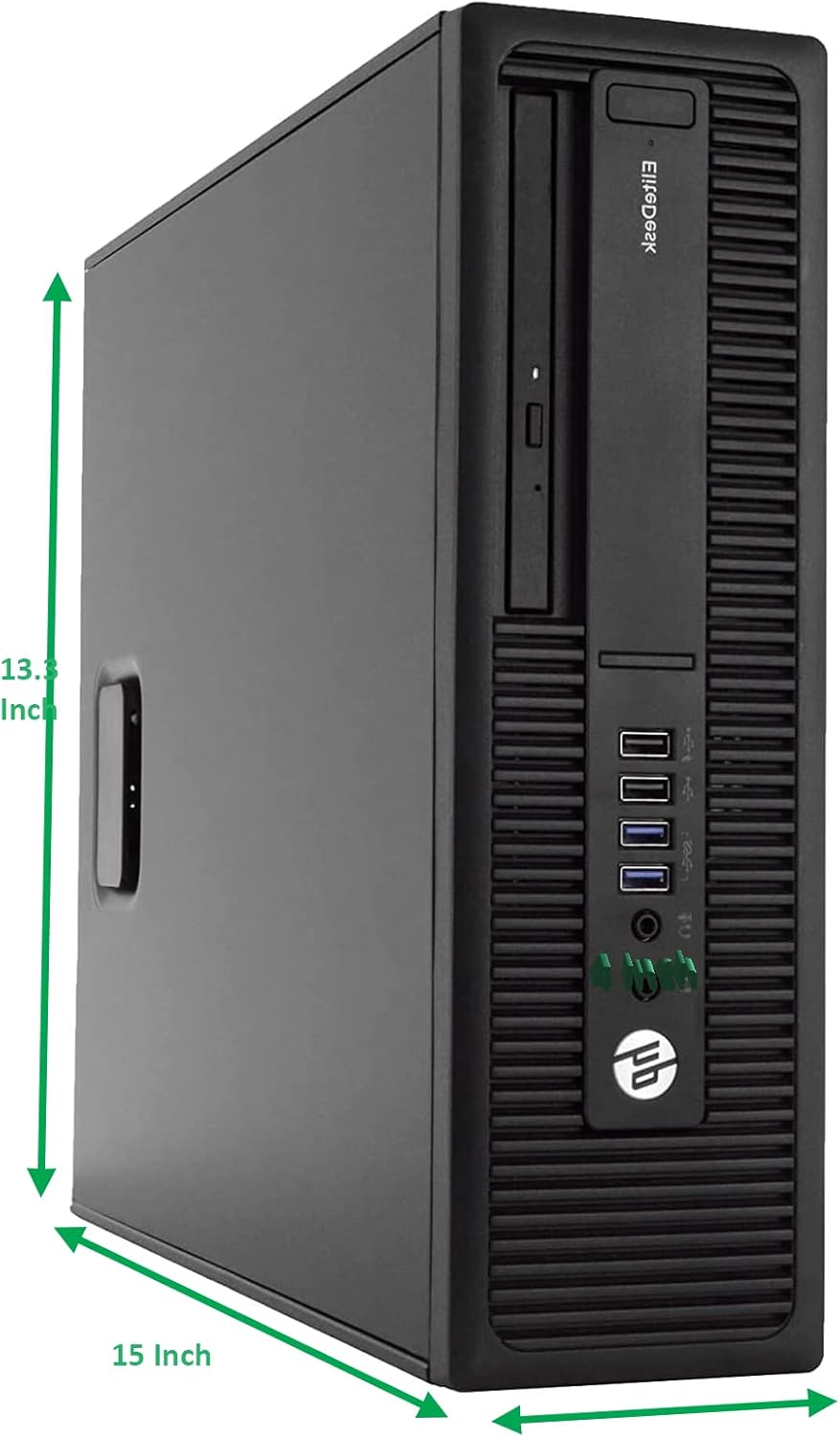 HP 705 G2 Desktop PC AMD Pro A4-8350B R5 Processor, 8GB Ram, 256 GB M.2 SSD, WiFi & Bluetooth, Wireless Keyboard Mouse, 27 Inch LED Monitor, Windows 10 P46150