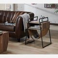 Rustic Oak Open Shelf End Table L352