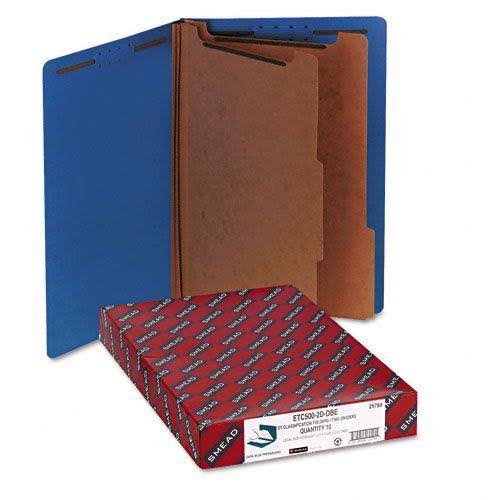 Blue Colored Pressboard End Tab Classification Folders H1371