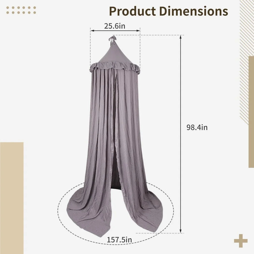 Grey Hanging Frills Ceiling Canopy B631