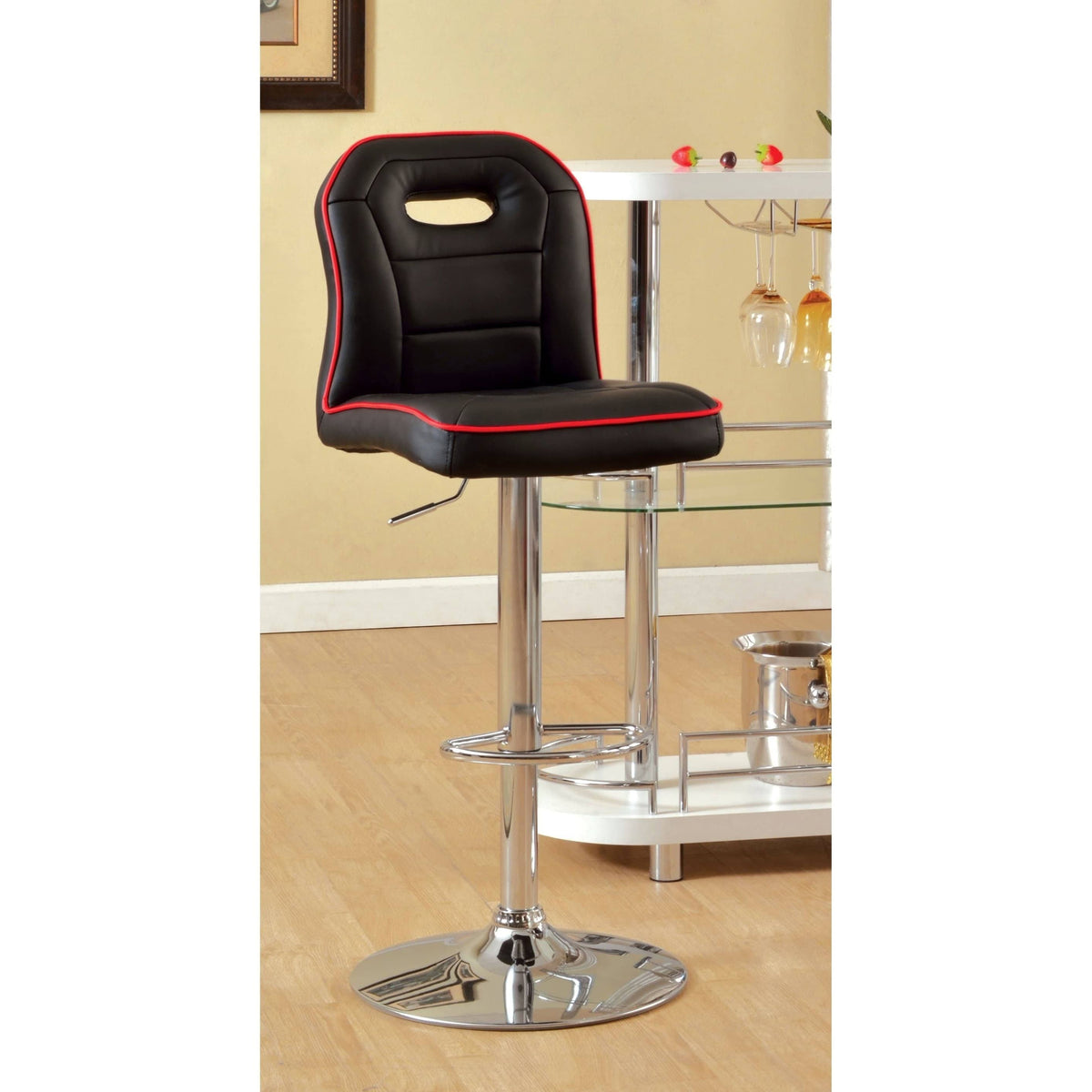 Grey Adjustable Swivel Bar Stool K183