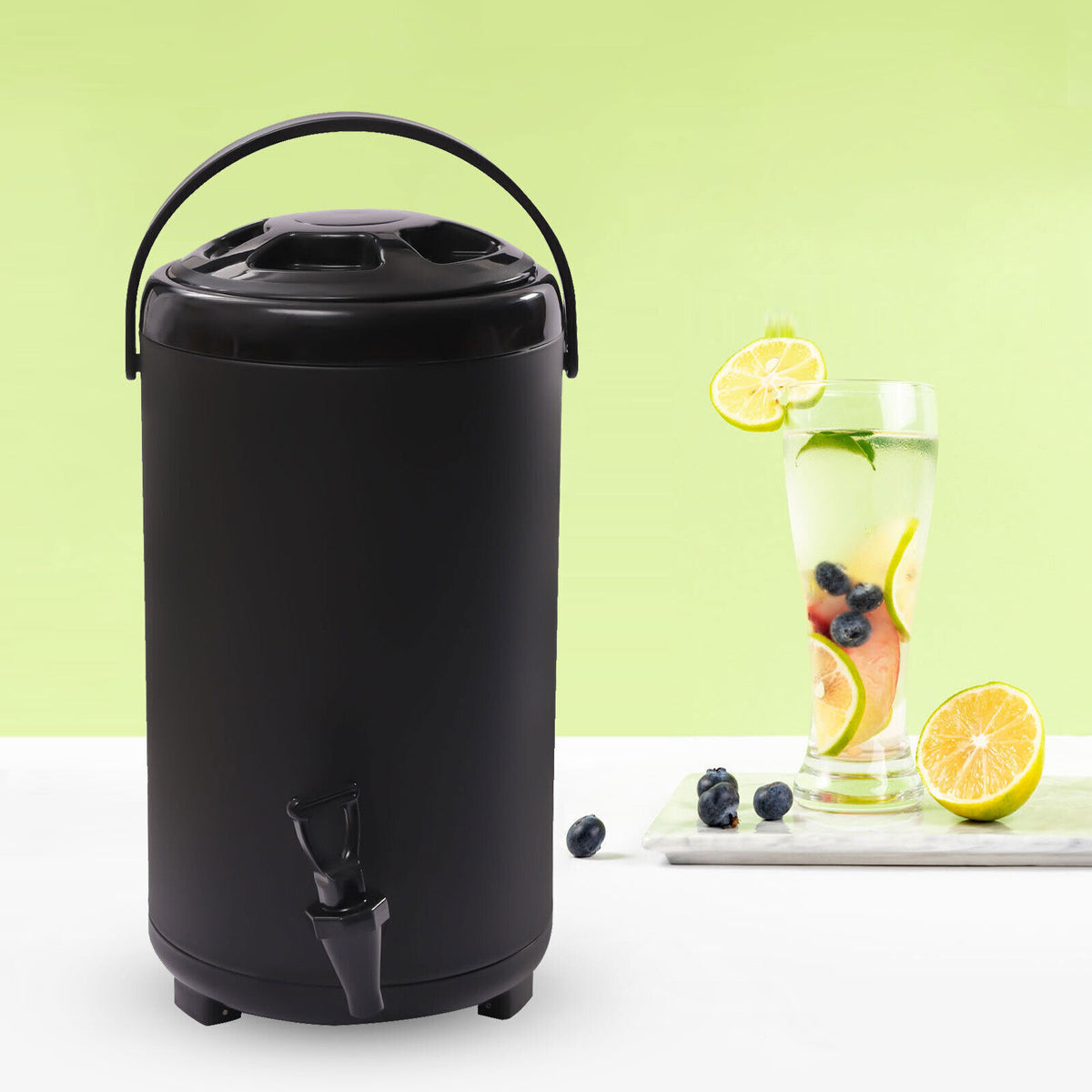 Black 2.3 Gallon Insulated Beverage Dispenser with Handles Q410065