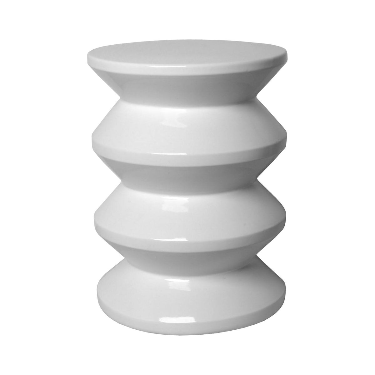 White Accordion Garden Stool L175