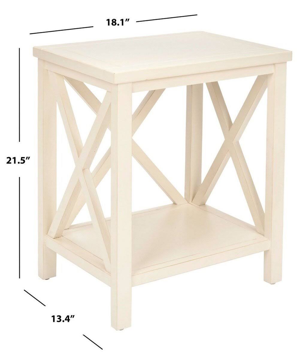 Oak Cross Back End Table K442