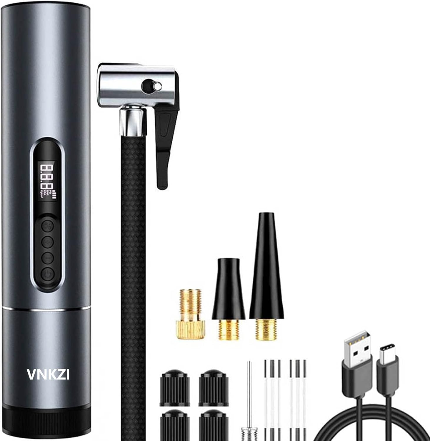 Handheld Air Compressor Portable Inflator, 6600mAh Rechargeable 120PSI Tire Pump with LED Display R229306