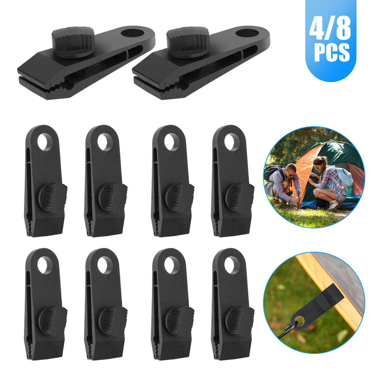 Reusable Heavy Duty Tent Clips for Tarp Awning Clamp Holder S9027