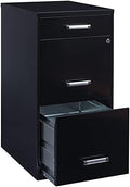 Black 3 Metal Organizer Pencil Drawer Vertical File Cabinet I339
