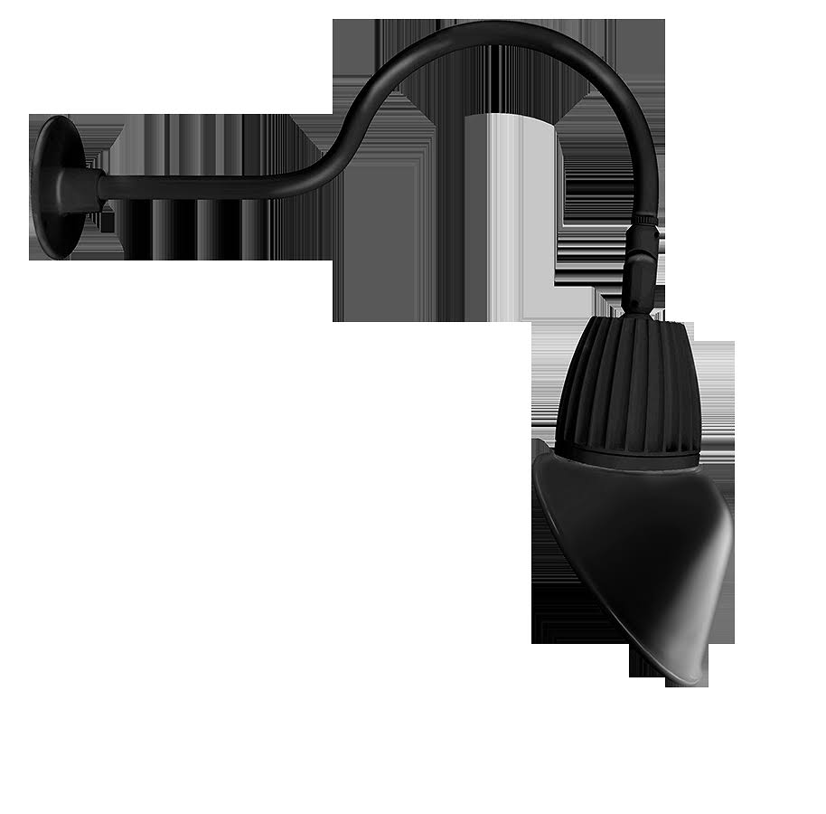 Gooseneck 26W Warm LED Black Angled Cone Shade G516978