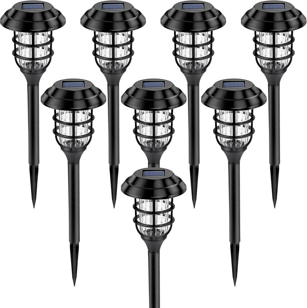 8 Pack Solar Powered LED Pathway Lights O763277