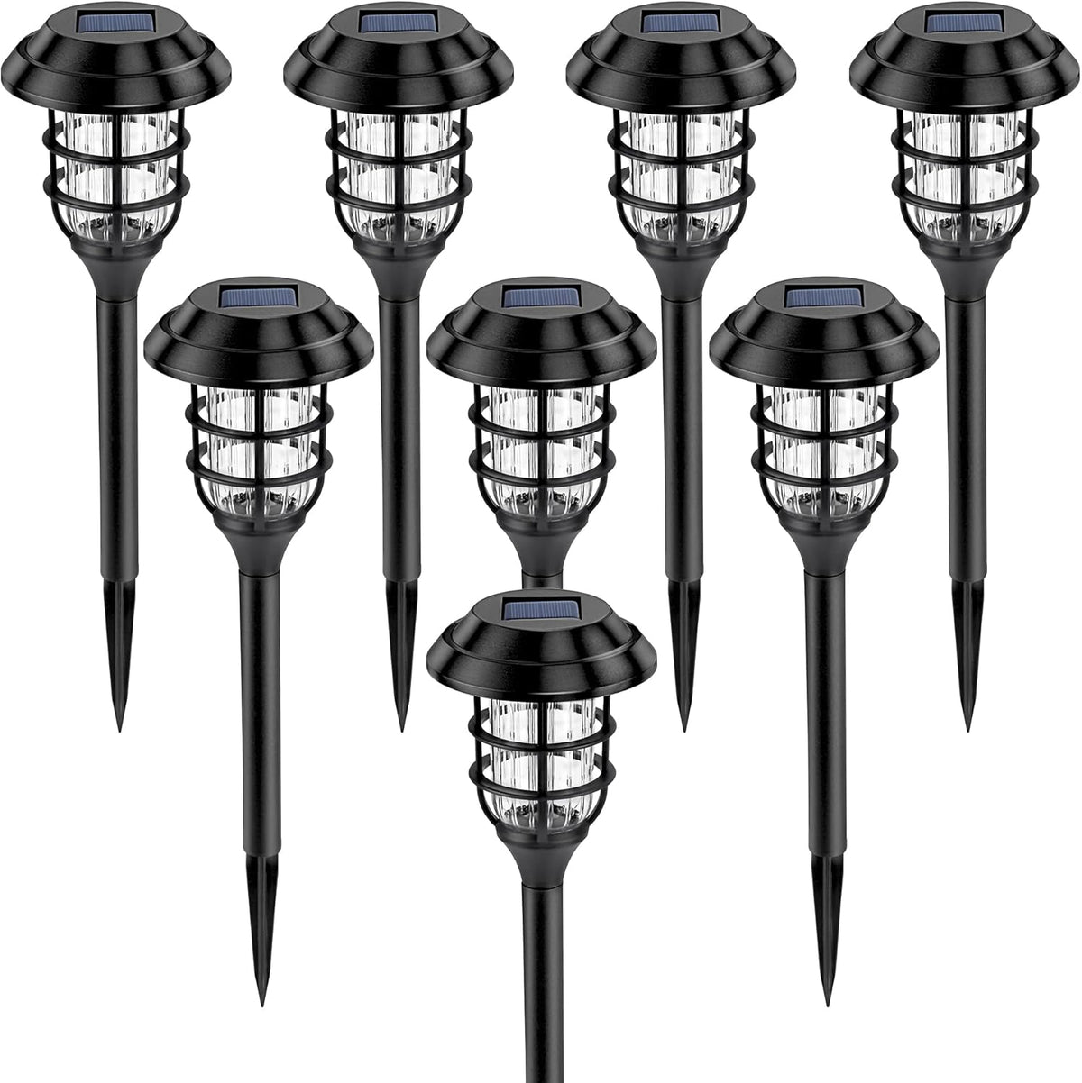8 Pack Solar Powered LED Pathway Lights O763277