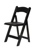 Black Padded Folding Chairs Y192655