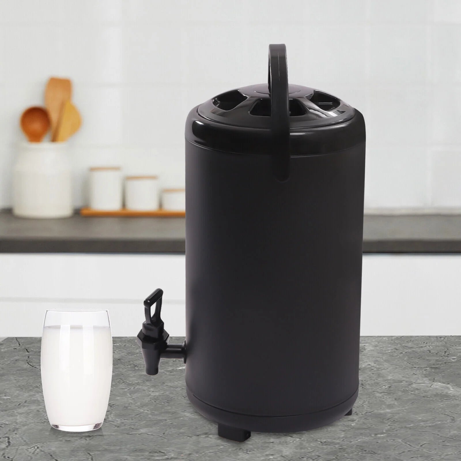 Black 2.3 Gallon Insulated Beverage Dispenser with Handles Q410065