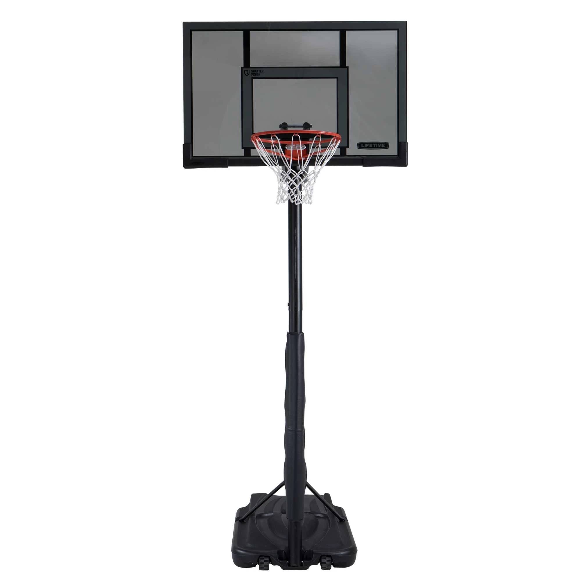 Adjustable Portable Basketball Hoop 52-inch Polycarbonate O721025