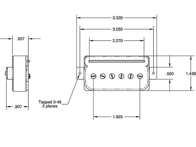 Black P-Rails Bridge Pickup Q10651