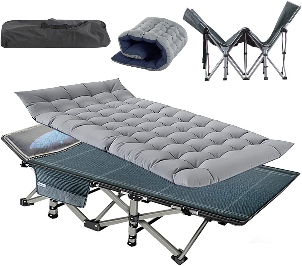 Double Layer 1200D Folding Camping Cots with Carrying Bag N667