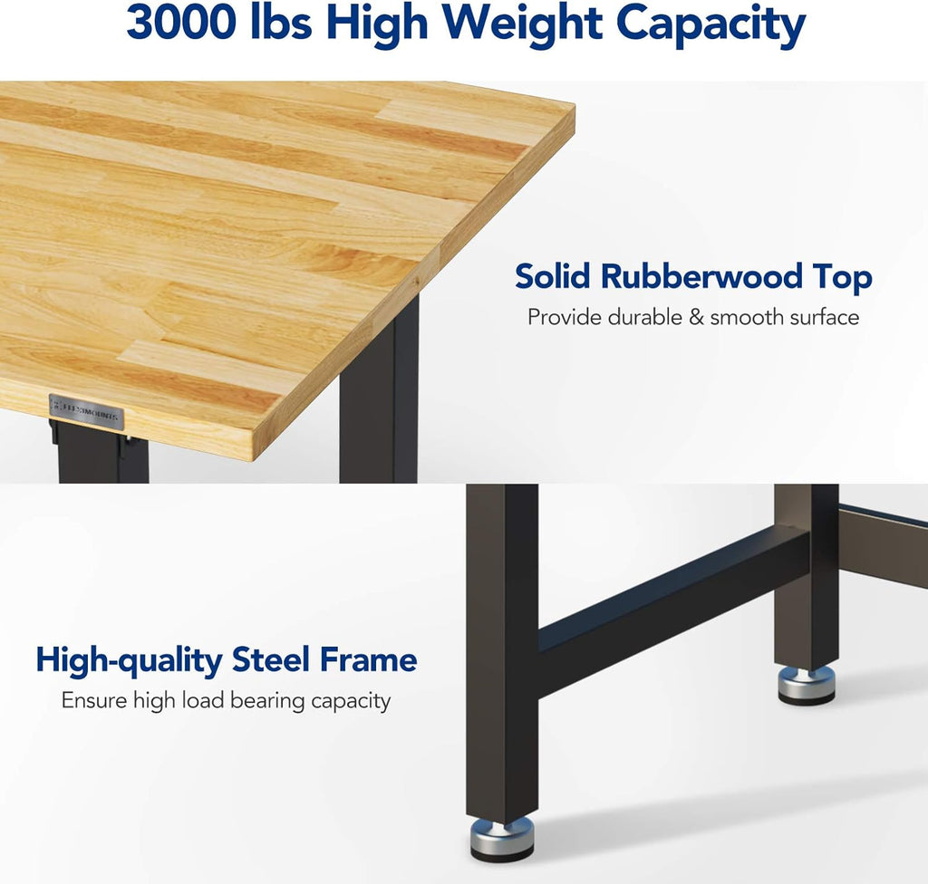 48 x 24 Rubber Wood Work Bench with Drawer L283496