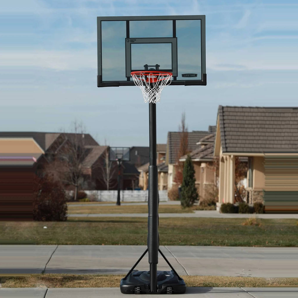 Adjustable Portable Basketball Hoop 52-inch Polycarbonate O721025