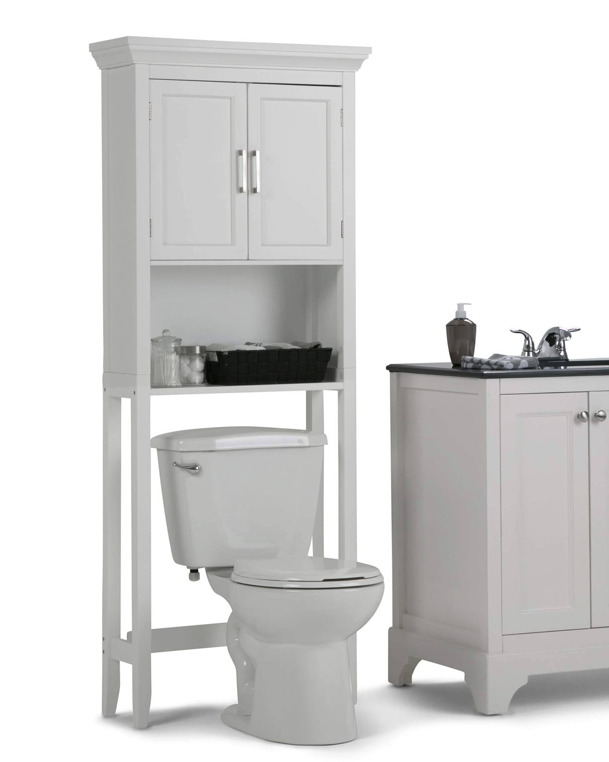 Pure White Space Saver Bath Cabinet H1036