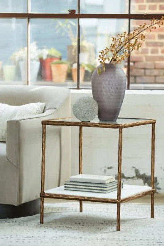 Antique Brass Finish Accent Table P23064