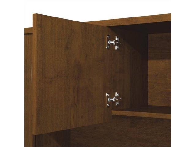 Tuscany Brown L-Shaped Workstation Kit D512212