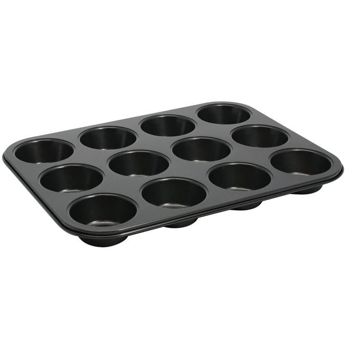 12 Cup Non Stick Carbon Steel Muffin Pan, 12 Packs Q654178
