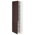 White High Cabinet with Shelves and 2 Doors Y580