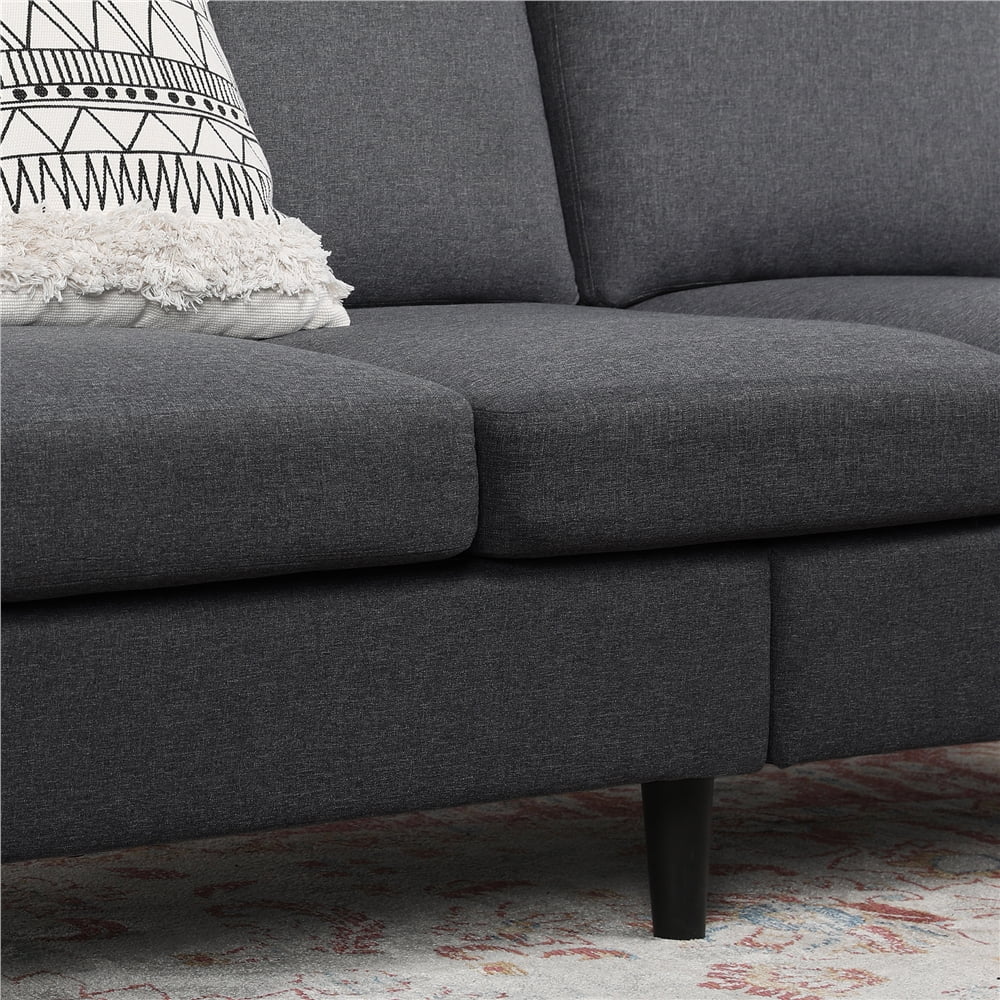 Gray Linen 3-Seater Sofa I281959