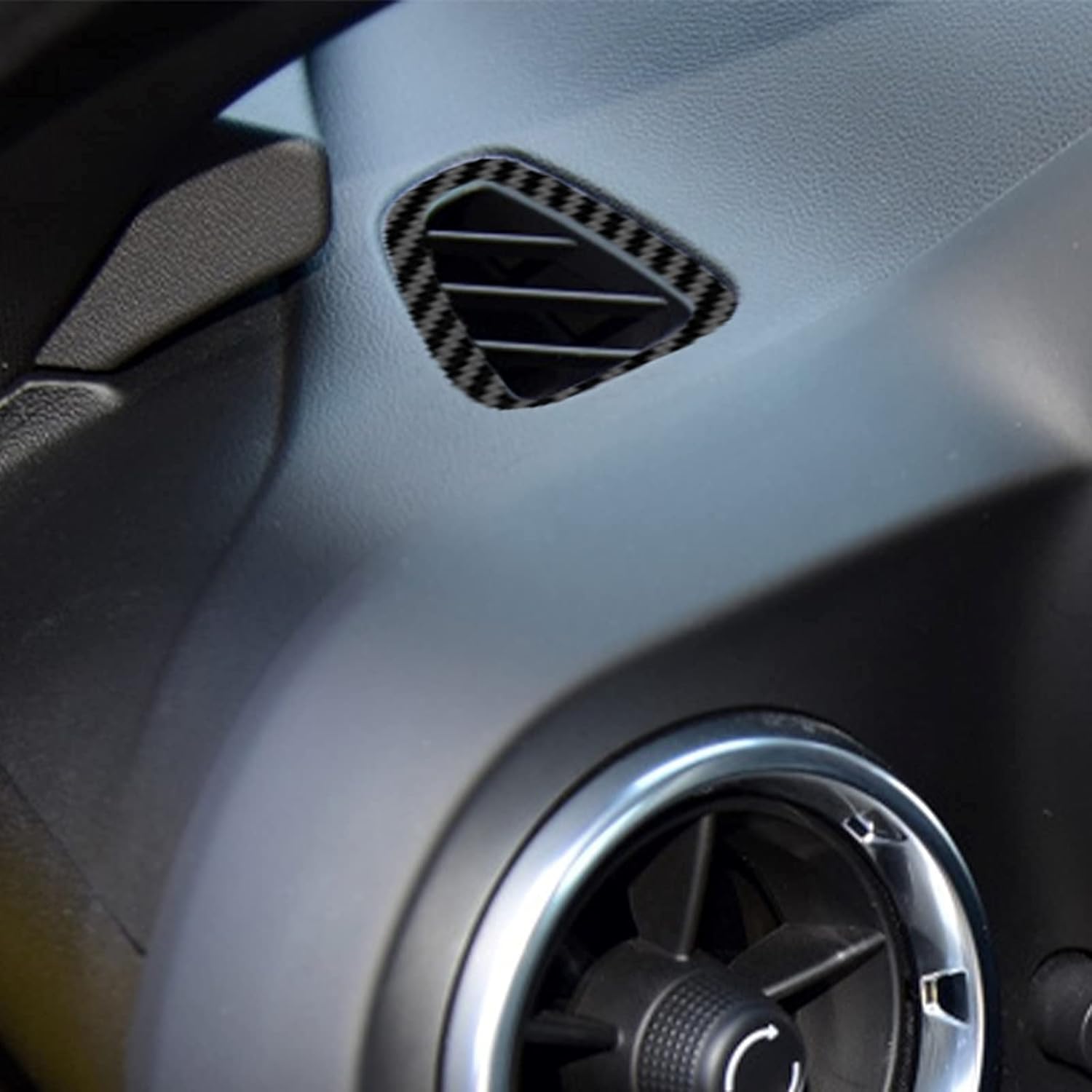 Carbon Fiber Texture Vinyl Wrap Center Console Dashboard Cover Interior Protective Decoration Accessories Sticker 28PCS Black G40336