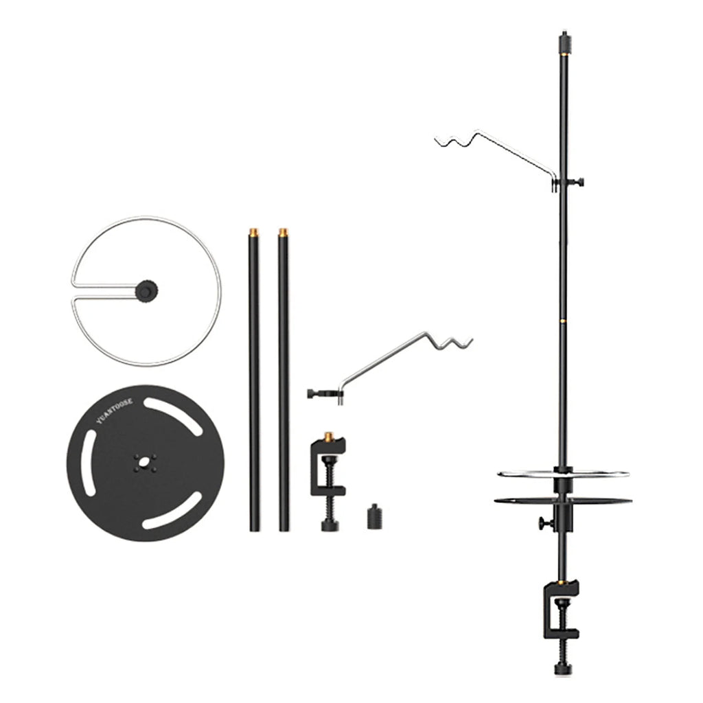 Collapsible Camping Lamp Pole Adjustable Heights Lightweight Aluminum Alloy Lantern Hanger G109745