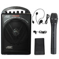 Battery Powered Dual Channel Wireless Microphone PA System B3427