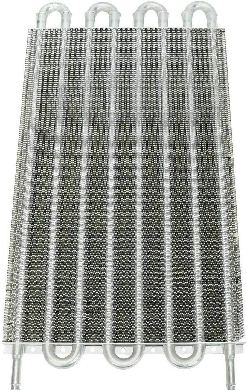 15-1/2" Oil Cooler 7" Black 10 Blades Cooling Fan Kit Radiator Transmission Aluminum Pack of 2 S24754
