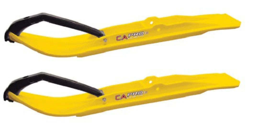 Yellow XT Snowmobile Skis with 4.5" Shaper Bars Complete Kit M159