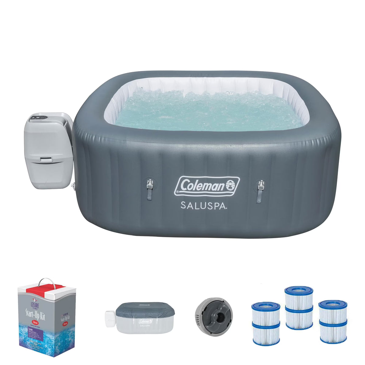 Inflatable Hot Tub with Spa Chlorine Kit & Filter (3 Pack) T440