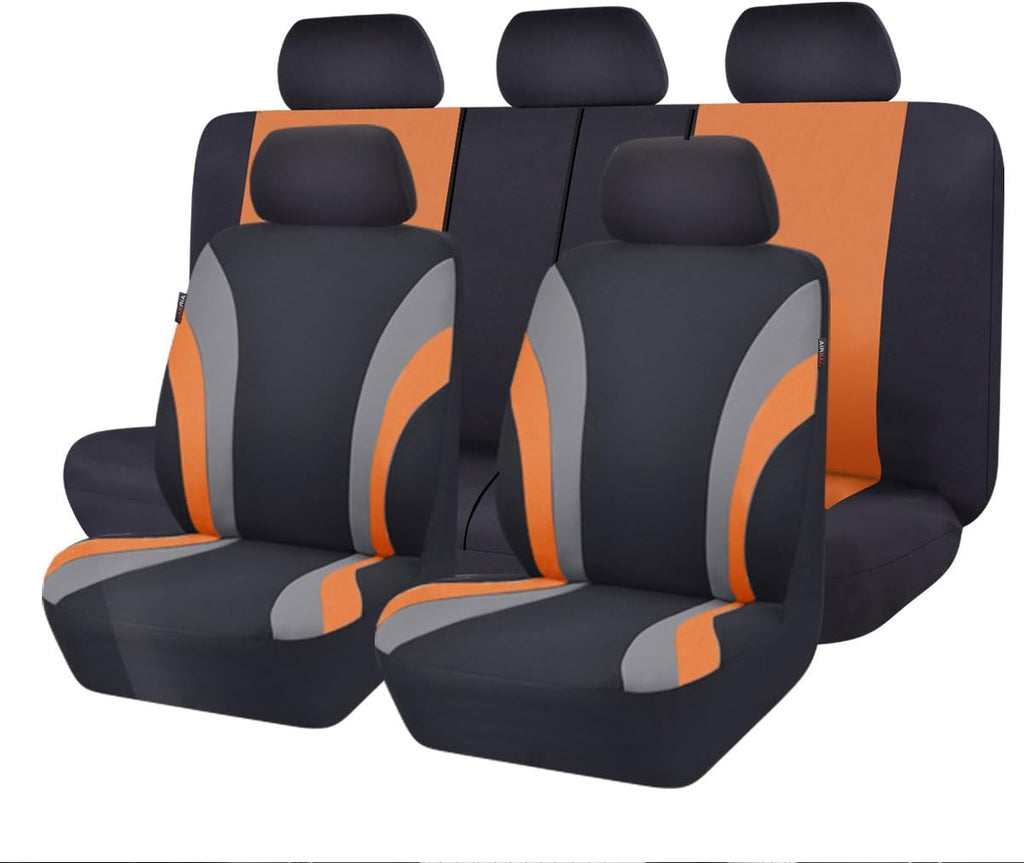 Two Front Car Seat Cover Set, Red L797